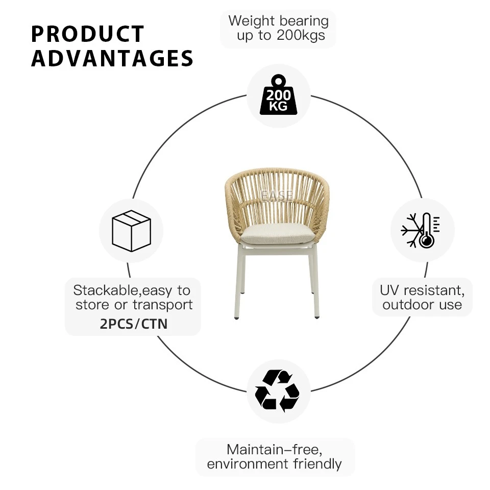China Outdoor Restaurant Chairs With Cushions Manufacturers, Suppliers, Factory